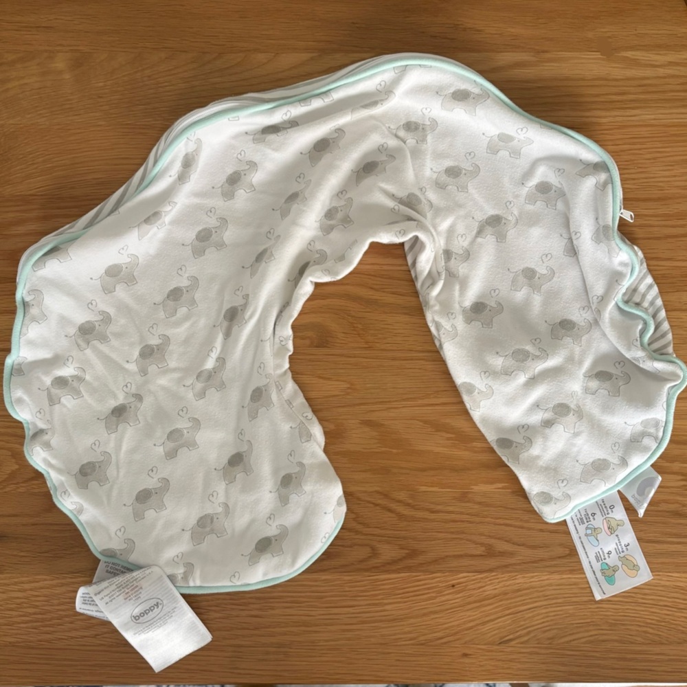 Boppy Mint and Gray Nursing Pillow